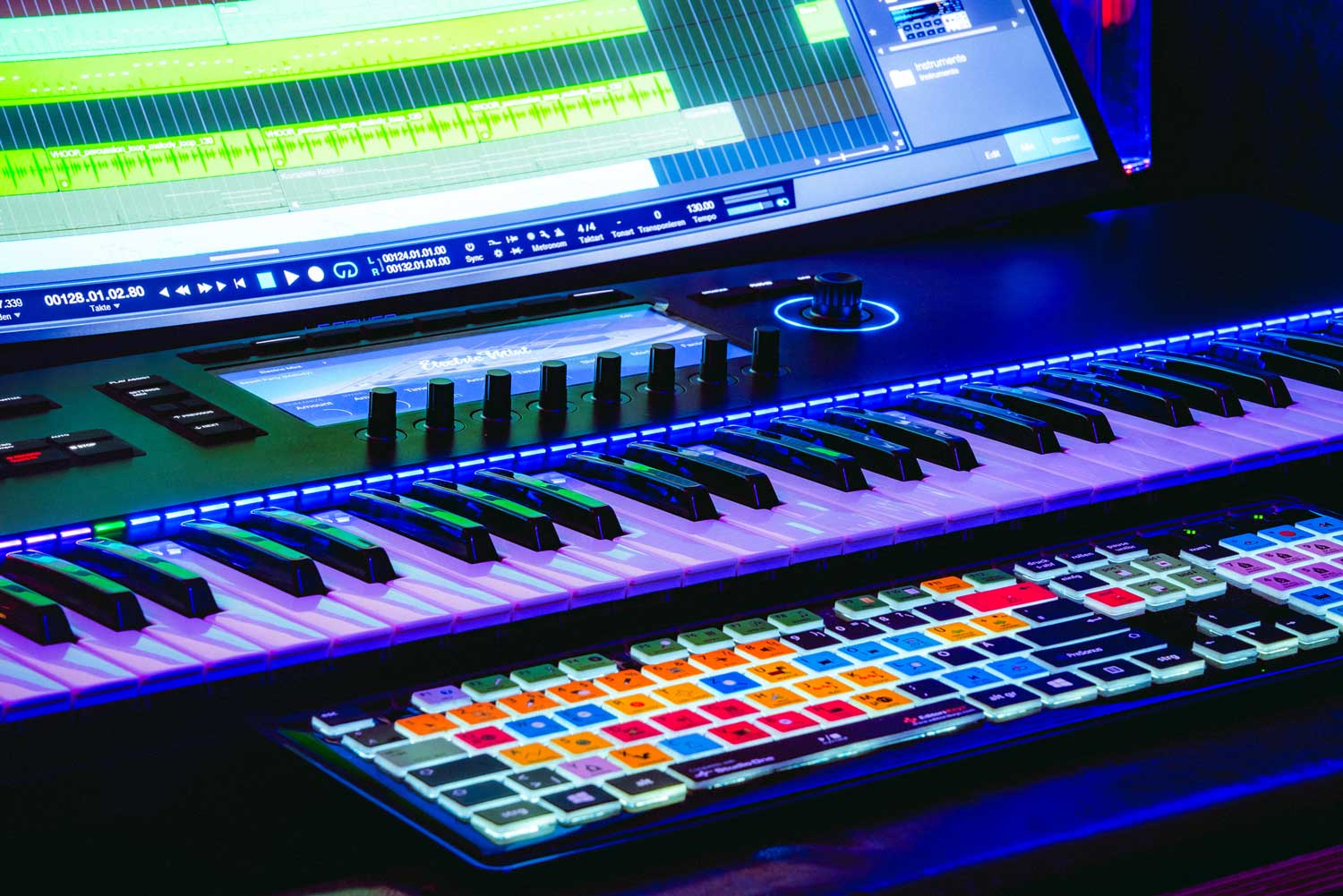 Mikrofon und Recording-Setup im Studio